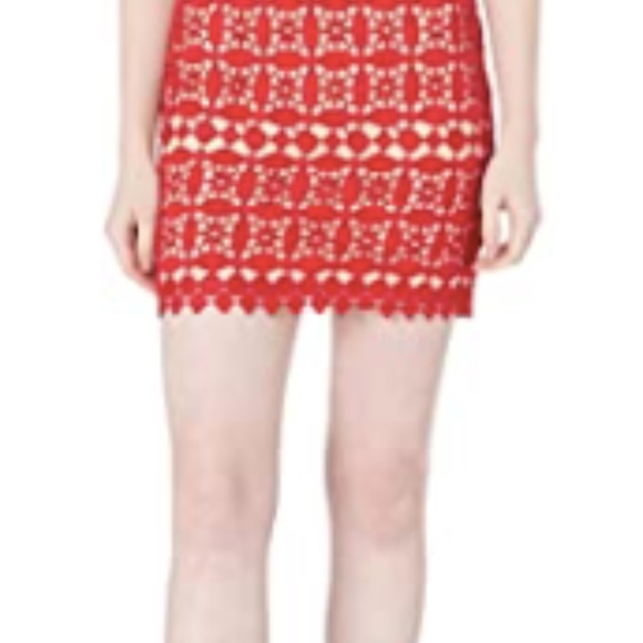 J.O.A Red Crochet Dress Excellent Condition Sz. S - Picture 5 of 5